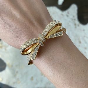 Kate Spade Gold Rhinestone Bow Bracelet